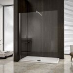 Aica sanitaire - aica paroi de douche 110cm en 8mm verre anticalcaire hauteur:200cm douche italienne