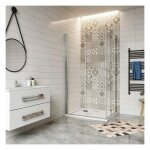 80x80x195cm porte de douche pivotante à charnière avec un receveur correspondant à la dimension de la ... 80x80x195cm porte de douche pivotante à charnière avec un receveur correspondant à la dimension de la ...