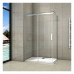Cabine de douche 120x80x195cm en verre anticalcaire aica cabine de douche installation d'angle