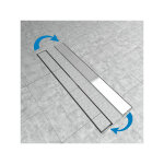 Aica sanitaire - aica caniveau de douche italienne 110 cm 2 en 1 en acier inoxydable 100% sus304 siphon ...