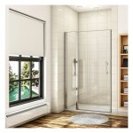 Aica porte de douche pivotante 110x187cm porte de douche avec 1 �l�ment fixe en 6mm verre anticalcaire ...