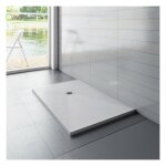 Aica sanitaire - aica receveur de douche 120x80cm rectangulaire extra plat blanc antiderapant avec une ...