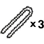 Lot de 3 chanes 76 maillons pour trononneuse