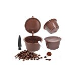 Aiducho - 3pcs filtres  caf non jetables, rutilisables capsules rechargeables  cafe, compatibles ...