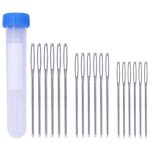 Aiguille 18pcs aiguilles  gros trou aiguilles  tricoter diy aiguilles  coudre ensemble avec un rangement ...