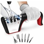 Aiguiseur couteaux, 4 en 1 affuteur couteau professionnel, eguiseur de couteau pour ciseaux et couteaux ...