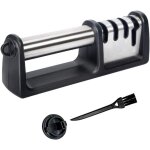 Aiguiseur de couteaux et ciseaux professionnel 4 en 1, 3 �tapes, tungst�ne, diamant et c�ramique, pour ...