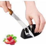 Aiguiseur de couteaux manuel, aiguiseur de couteaux � 2 �tages - acier au tungst�ne pour l'aff�tage pr�liminai ...