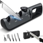 Parkside - aiguiseur couteaux professionnel, 4 en 1 affuteur couteau avec ciseaux, 6 niveaux rglable ...