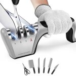 Aiguiseur de couteaux professionnel 4 - en - 1 pour cuisine - affûtage couteaux en inox, céramique et ... Aiguiseur de couteaux professionnel 4 - en - 1 pour cuisine - affûtage couteaux en inox, céramique et ...