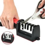 Aiguiseur couteaux professionnel , 4 - en - 1 aiguiseur de cuisine affuteur couteau et ciseaux, knife ...