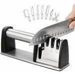 Aiguiseur couteaux professionnel, 4 - en - 1 aiguiseur de cuisine affuteur manuel couteau et ciseaux, ...
