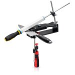 Aiguiseur de couteaux professionnel en acier inoxydable - diamant�, rotation � rabat avec angle fixe
