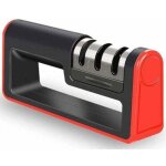 Aiguiseur de couteaux professionnel, aiguiseur de couteaux manuel, aiguiseur de couteaux 3 en 1 acier ...