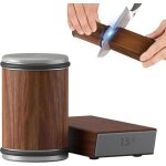 Aiguiseur de couteaux � roulettes, avec un diamant industriel de 15 et 20 degr�s pour l'aff�tage des ...