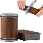 Aiguiseur de couteaux � roulettes, avec un diamant industriel de 15 et 20 degr�s pour l'aff�tage des ...