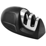 Aiguiseur de cuisine(noir) professionnel 2 en 1 manuel aiguiseur pour couteaux en acier inoxydable et ...