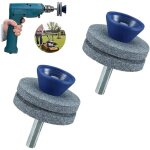 Aiguiseur de lame de tondeuse � gazon double couche, 2 pi�ces, r�sistant � l'usure, adapt� � la plupart ...