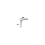 Aile blanche renforc�e 100x100 mm.