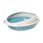 Aime bac a litiere ovale - avec rebord amovible - pour chat