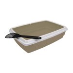 Agrobiothers bac  litire avec rebord et pelle 44x34x11 cm pour chat