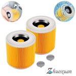 Lot de 2 filtres cartouche pour krcher wd3 premium, wd2, wd3, wd3p, mv2, mv3 - filtre wd3 - filtre de ...