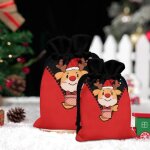 Aiperq 2 pices sacs cadeaux de nol, sac de nol sac cadeau en papier sac de calendrier de l'avent emballage ...