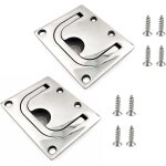 Aiperq 2 x poign�e de trappe de bateau � montage encastr�, poign�e de trappe � montage encastr� en acier ...