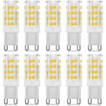 Ymyny ampoule led g9 5w, equivalent 40w , blanc chaud 3000k, 220 - 240v, 360 angle de faisceau, pack ...
