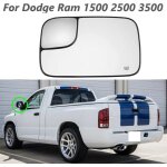 Applicable au rtroviseur dodge 1500 2500 3500 05 - 09, lentille de rtroviseur avec chauffage 5161011aa ...