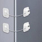 Blanc serrure de porte de rfrigrateur  combinaison code, 2 pack verrou de securite fenetre enfant ...