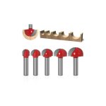 Fraise  fond rond bois, 5pcs router bits 8mm tige 12 / 16 / 19 / 22 / 25. 4mm fraise  gorges carbure ...
