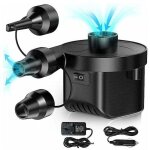 Aiperq gonfleur Électrique, pompe gonflage gonfleur degonfleur avec 3 buses pour matelas gonfleur, piscine ... Aiperq gonfleur Électrique, pompe gonflage gonfleur degonfleur avec 3 buses pour matelas gonfleur, piscine ...