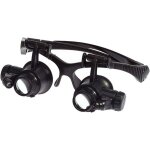 Aiperq led loupe mont�e t�te10x 15x 20x 25x lentille optique verre double yeux loupe avec lumi�re led ...