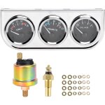 Aiperq - m10x1 52mm 3 en 1, jauge de voiture température de l'eau + pression d'huile + instrument combiné ... Aiperq - m10x1 52mm 3 en 1, jauge de voiture température de l'eau + pression d'huile + instrument combiné ...