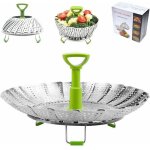 Aiperq panier vapeur inox, 9'' cuit vapeur inoxydable pour autocuiseur avec manche tlescopique, panier ...