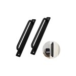 Poigne de porte 2pcs noire en alliage d'aluminium poigne de porte coulissante lourde pour porte intrieur ...