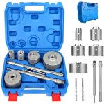 Aiperq scie cloche bton lot de 9 foret  bton avec tige sds plus max, 30 / 40 / 65 / 80 / 100mm mche ...
