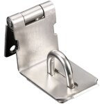 Aiperq - verrou de porte angle droit en acier inoxydable - moraillon cadenas fermoir avec vis (argent) ...