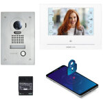 Kit interphone vido connect aiphone jos1fw, commande  distance par smartphone, portier vido avec ...