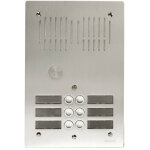 Platine de rue 6 boutons encastre 2 ranges hauteur 270mm - pa6b - aiphone
