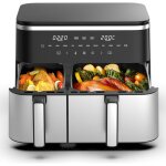 Air fryer xxl 11l dual zone - 2600w friteuse � air avec double tiroirs, 7l / 4l, 10 programmes, �cran ...