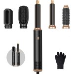 Air styler 5 in 1 magic styler avec 1000w seche cheveux, brosse soufflante, auto boucleur a air, pour ...