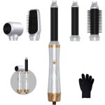 Air styler 5 in 1 magic styler avec 1000w seche cheveux, brushing brosse soufflante, auto boucleur a ...