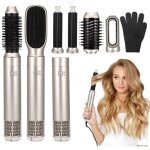 Air styler 6 en 1 auto boucleur a air, 1200w magic styler avec seche cheveux, brosse soufflante, brushing ...