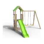 Aire de jeux trigano smart xperience - bac a sable - mur de grimpe - toboggan 2, 63m