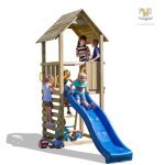 Fungoo - aire de jeux carol 1 avec échelle, toboggan bleu, toiture - kit sécurité ancrage Fungoo - aire de jeux carol 1 avec échelle, toboggan bleu, toiture - kit sécurité ancrage