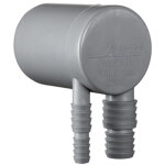 Airfit angle � double raccordement dn 50 pour machine � laver et s�che - linge � condensation