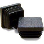 Ajile - embout carr� � ailettes en plastique noir pour pied tube de chaise et table de dimension ext�rieure ...