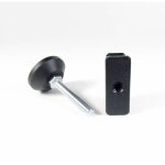 Ajile - kit de r�glage pour tube rectangulaire 50x20 mm avec pied v�rin filet� en acier zingu� m8 x 50 ...